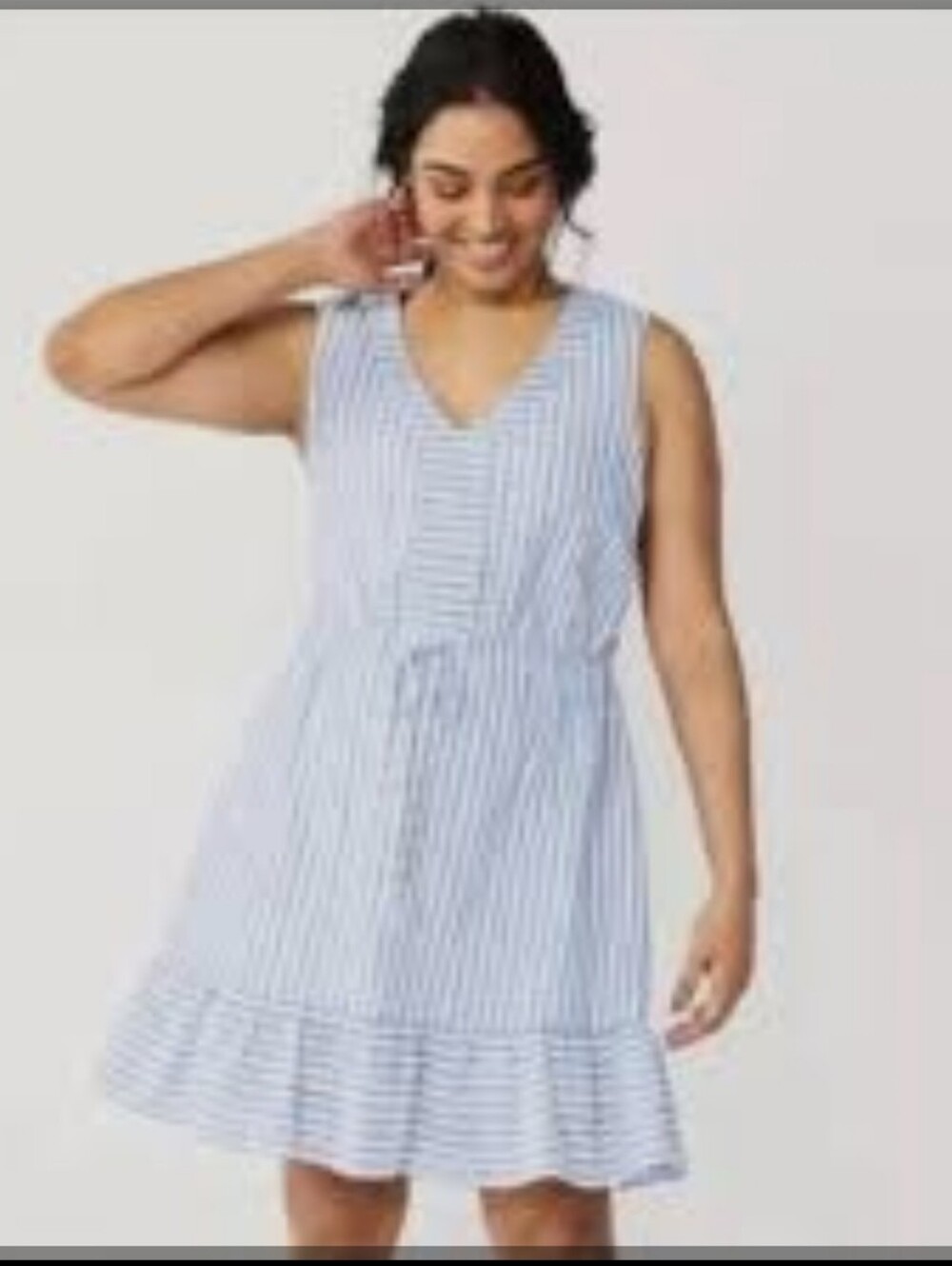 Draper James Striped Elastic Waist Drawstring NWOT Summer Dress- Large